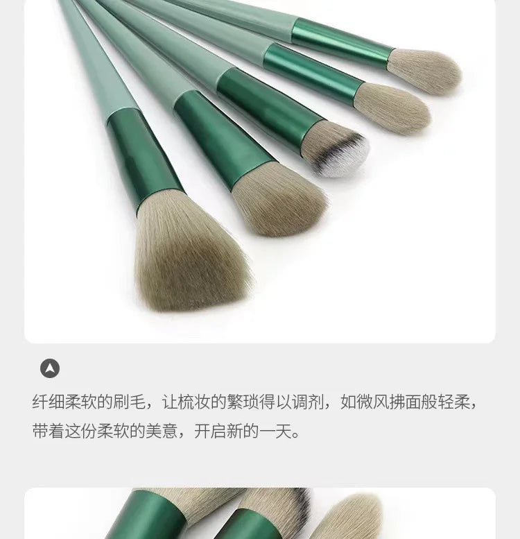 Conjunto de 13 pincéis de maquiagem macios e fofos para cosméticos, base, blush, pó, sombra, pincel de maquiagem para misturar, ferramenta de beleza