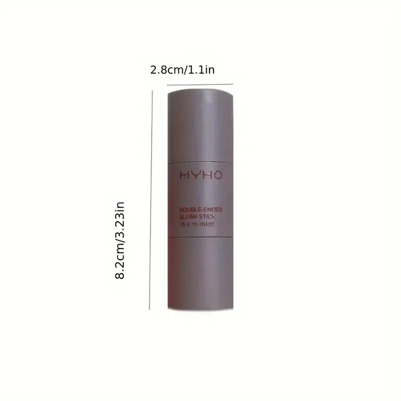 Blush em bastão com duas pontas expansivas, cor natural, longa duração, maquiagem fosca, monocromática, cremoso, blush em bastão