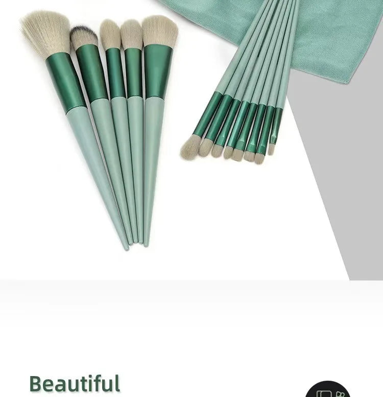 Conjunto de 13 pincéis de maquiagem macios e fofos para cosméticos, base, blush, pó, sombra, pincel de maquiagem para misturar, ferramenta de beleza