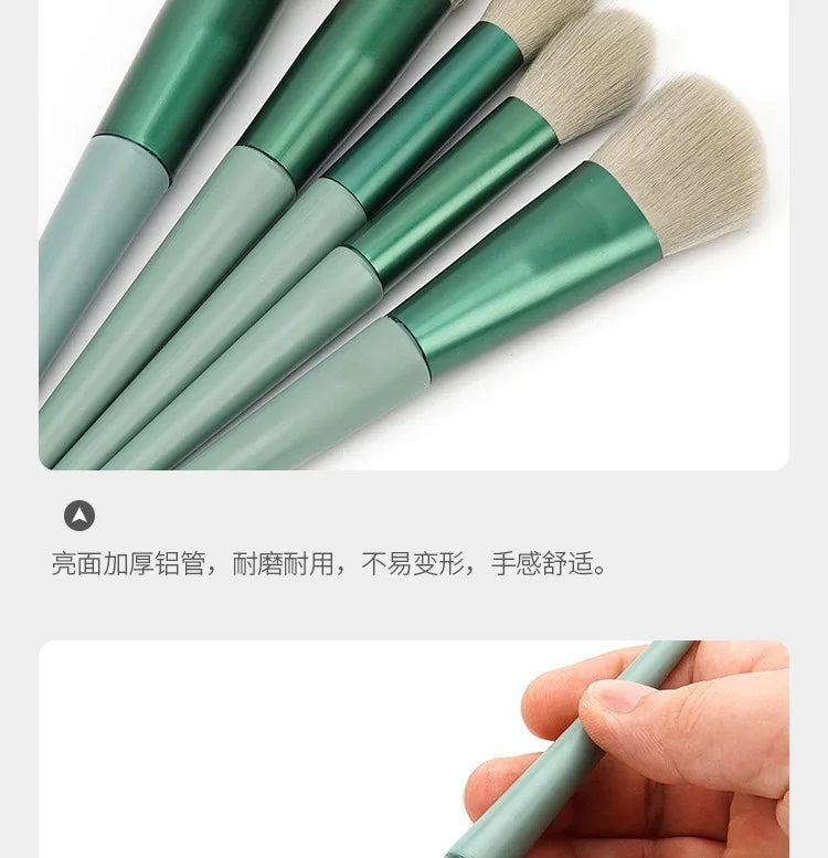 Conjunto de 13 pincéis de maquiagem macios e fofos para cosméticos, base, blush, pó, sombra, pincel de maquiagem para misturar, ferramenta de beleza
